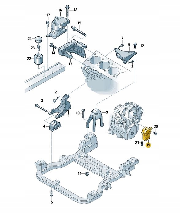 фото №1, Подушка двигателя vw transporter multivan t5 левая