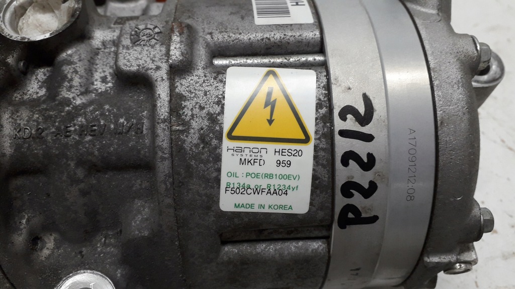 фото №10, Kia niro компресор кондиціонера f502cwfaa04 hes20