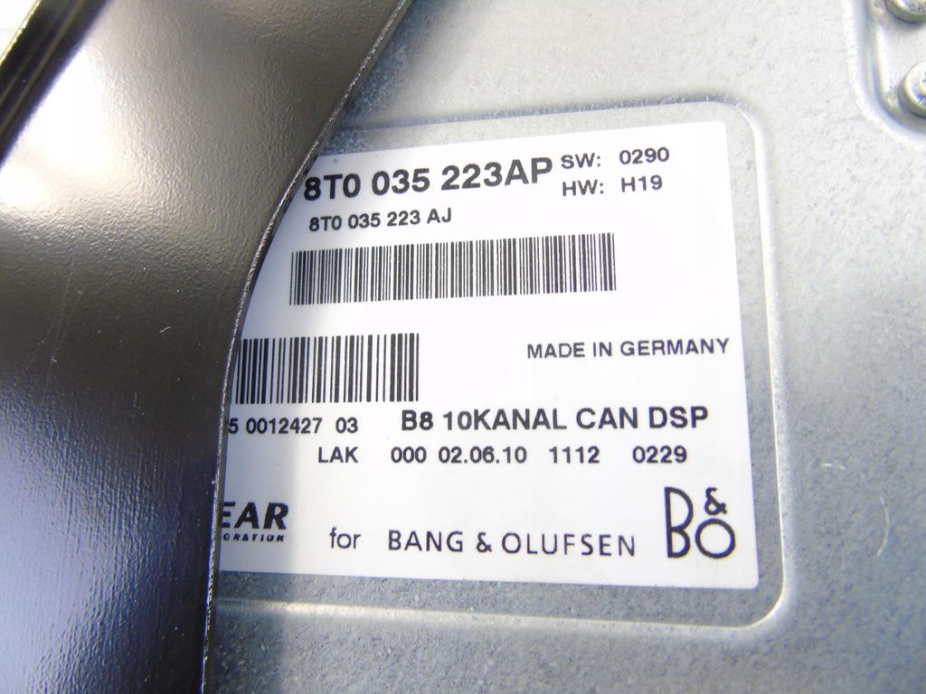 фото №6, Audi a5 8t аудиосистема динамики bang&olufsen