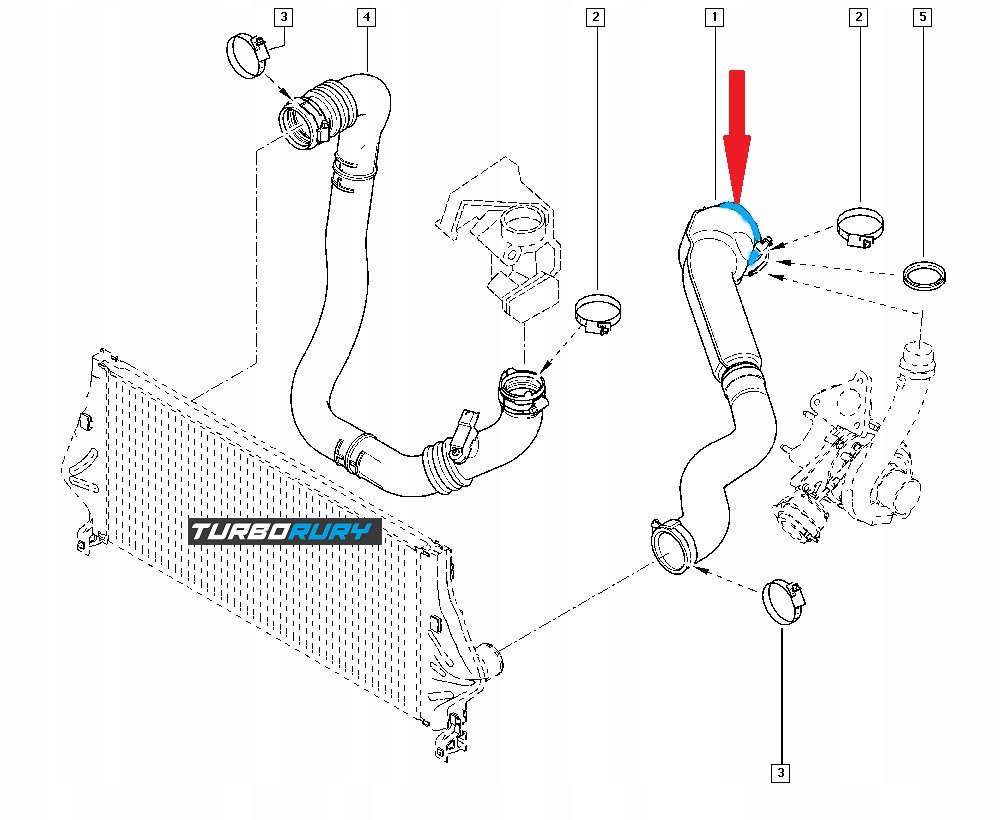 Шланг труба патрубок turbo інтеркулер renault master 2.5 dci 8200605907 Зі Шроту