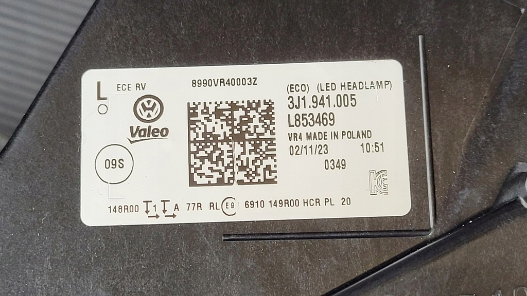 фото №12, Фара лампа перед левый vw volkswagen passat b9 23- kompletny full led