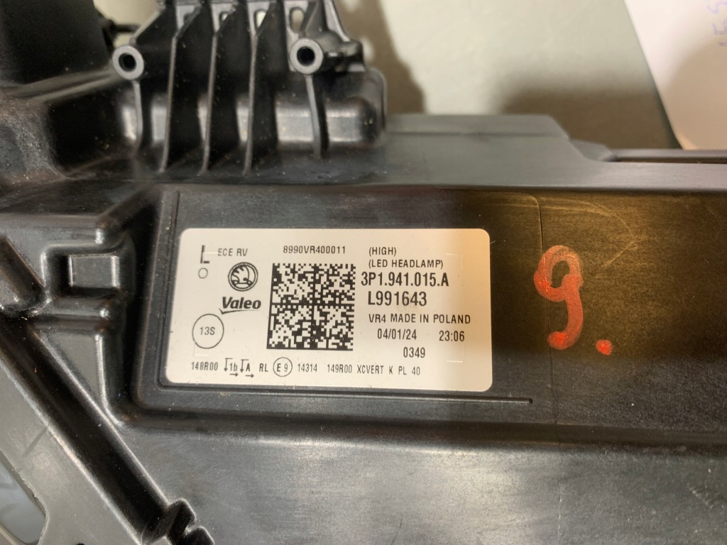 Купити Фара ліва фара skoda superb iv crystal led 3p1941015a 992941572ah 9