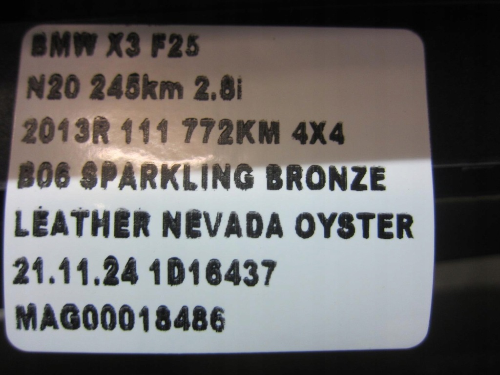 фото №10, Bmw x3 f25 x4 f26 панель приладів приладова панель  czarna 9311544 51459311544