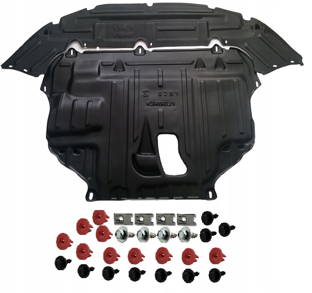 Купить Ford focus 2 mk2 04- накладка нижняя двигателя под двигатель + клипсы монтажные