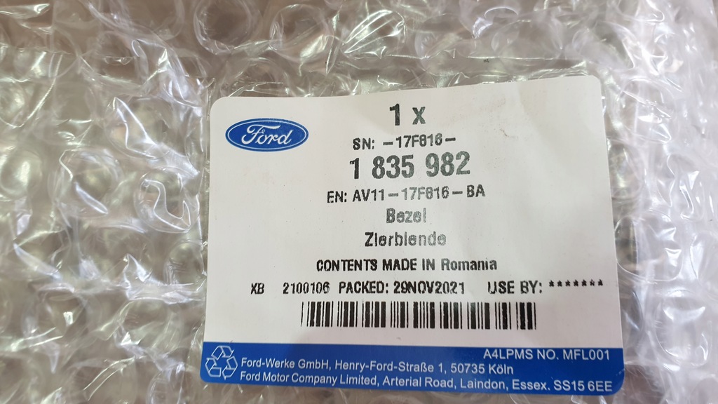 фото №6, Рамка хром решётка решётка ford b-max av11-17f816-ba