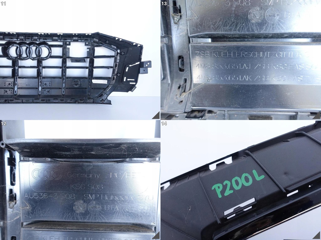 фото №12, Audi sq8 q8 4m8 18- бампер решітка радіатора решітка радіатора чорний