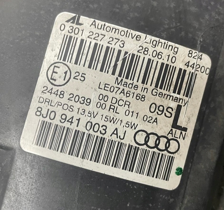 фото №10, Лампа левая передняя левый перед audi tt 8j0 ксенон 8j0941003aj