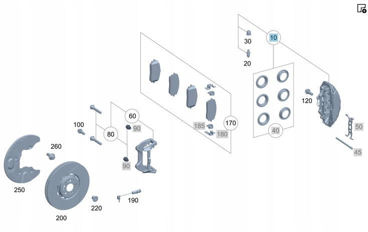фото №1, Оригінальний супорт гальмівний правий перед mercedes amg w167