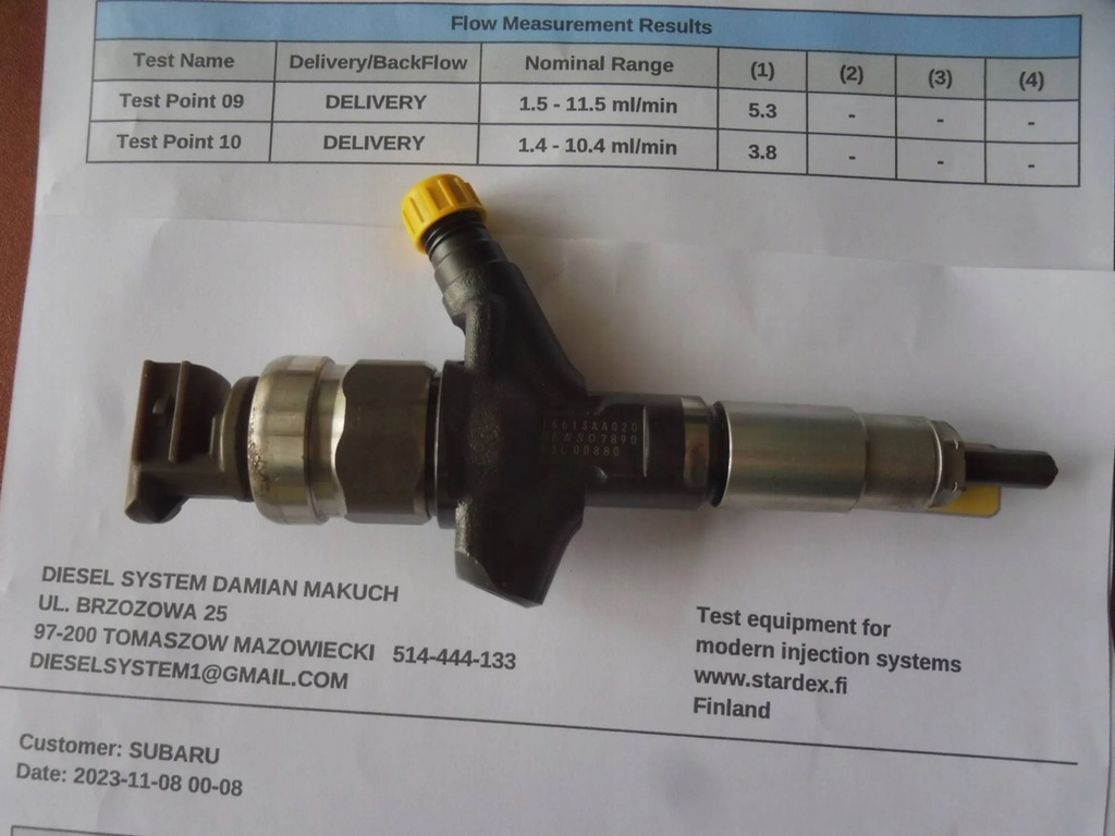 фото №1, Subaru legacy iv 2010 форсунка test