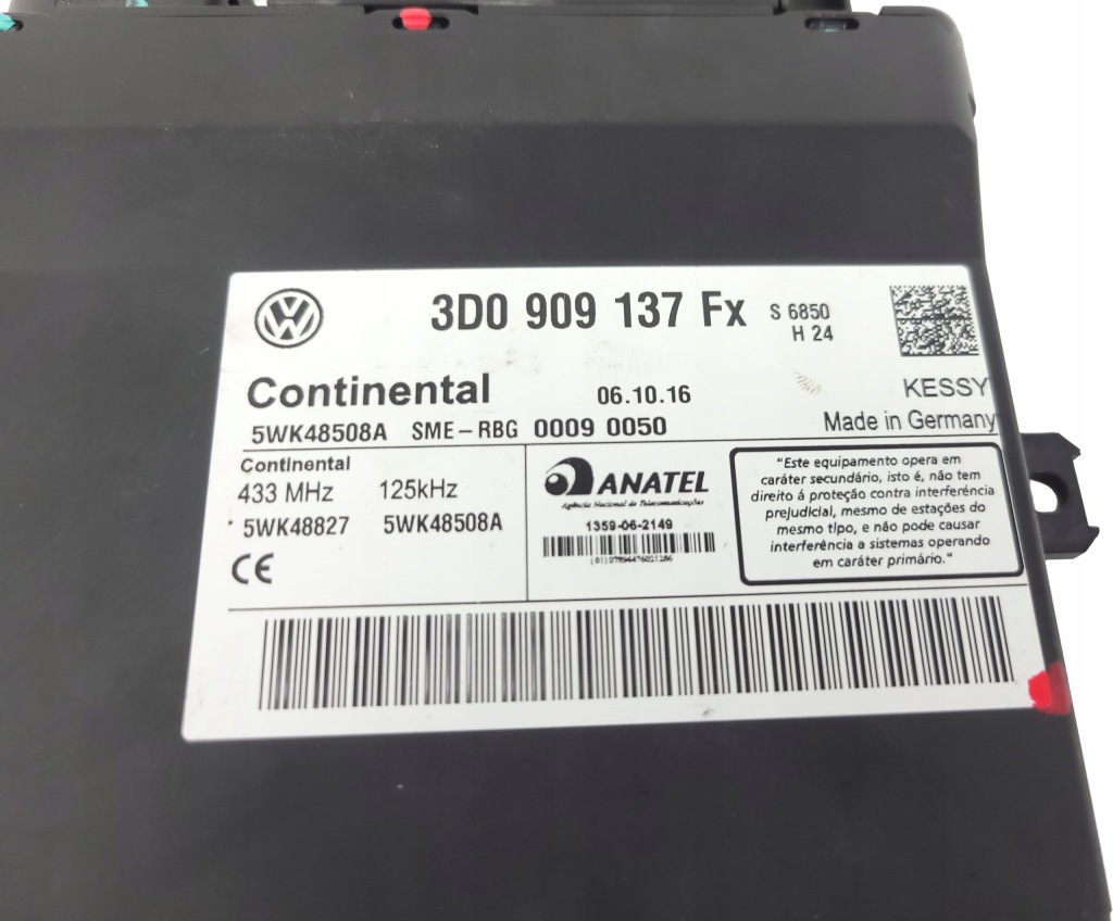 Vw phaeton touareg модуль kessy 3d0909137f 5wk48827 keyless go справний в Україні