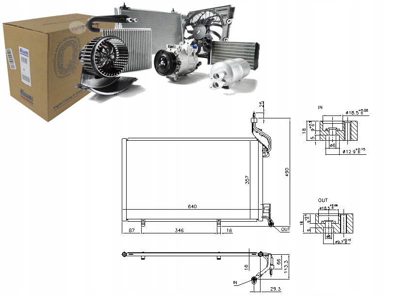 фото №1, Конденсатор радиатор кондиционера [nissens]