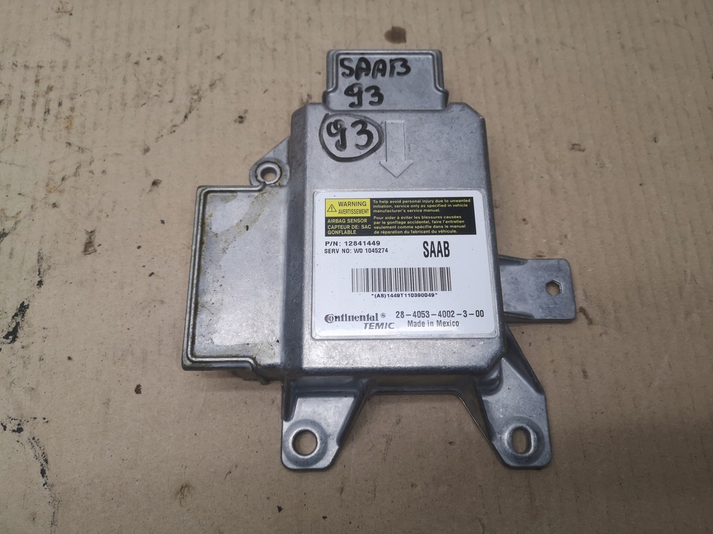 фото №1, Модуль датчик подушек подушка безопасности saab 9-3 93 ii lift