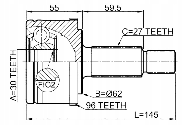 Шрус  полуось наружный chrysler 300c 2004-2010 febest Цена