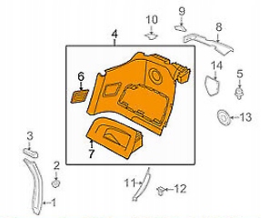 фото №10, Bmw z4 e85 rear left top бічний панель trim 51437055405 7055405