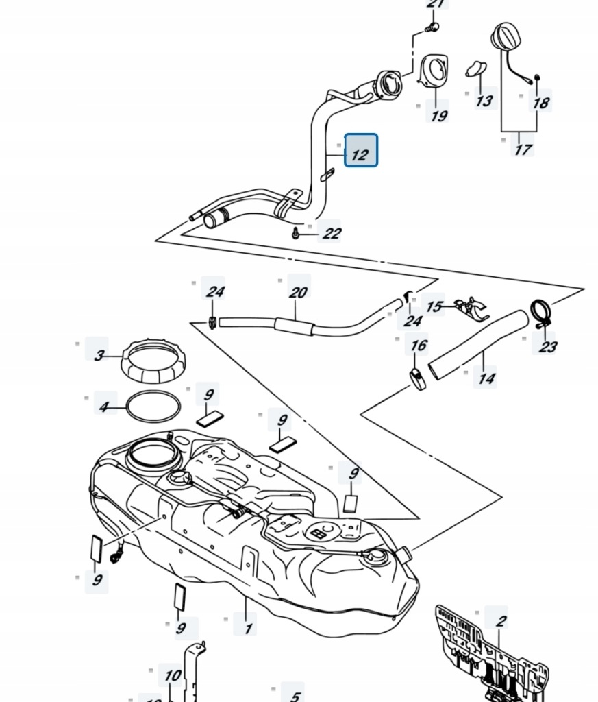 фото №9, Suzuki sx4 s-cross 1.4t k14c 18r lift труба заливной заливная горловина топлива крышка