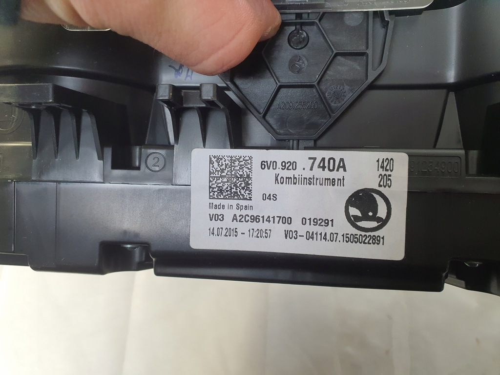 фото №5, Лічильник приладова панель прилади skoda fabia iii 6v0920740a