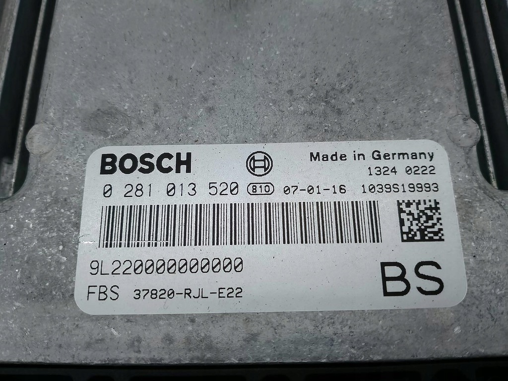 фото №7, Бортовий комп'ютер, блок керування honda fr-v 37820-rjl-e22 9l220000000000 2.2 i-ctdi