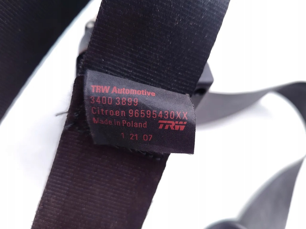 фото №7, Citroen c2 pas безопасности сиденье передний перед prawidłowy 2007 2/3dr