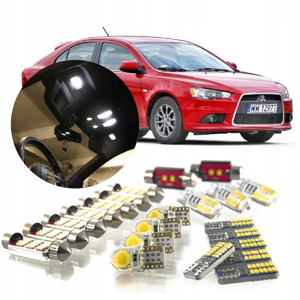 фото №1, Mitsubishi lancer viii- набір освітлення салону led! vip