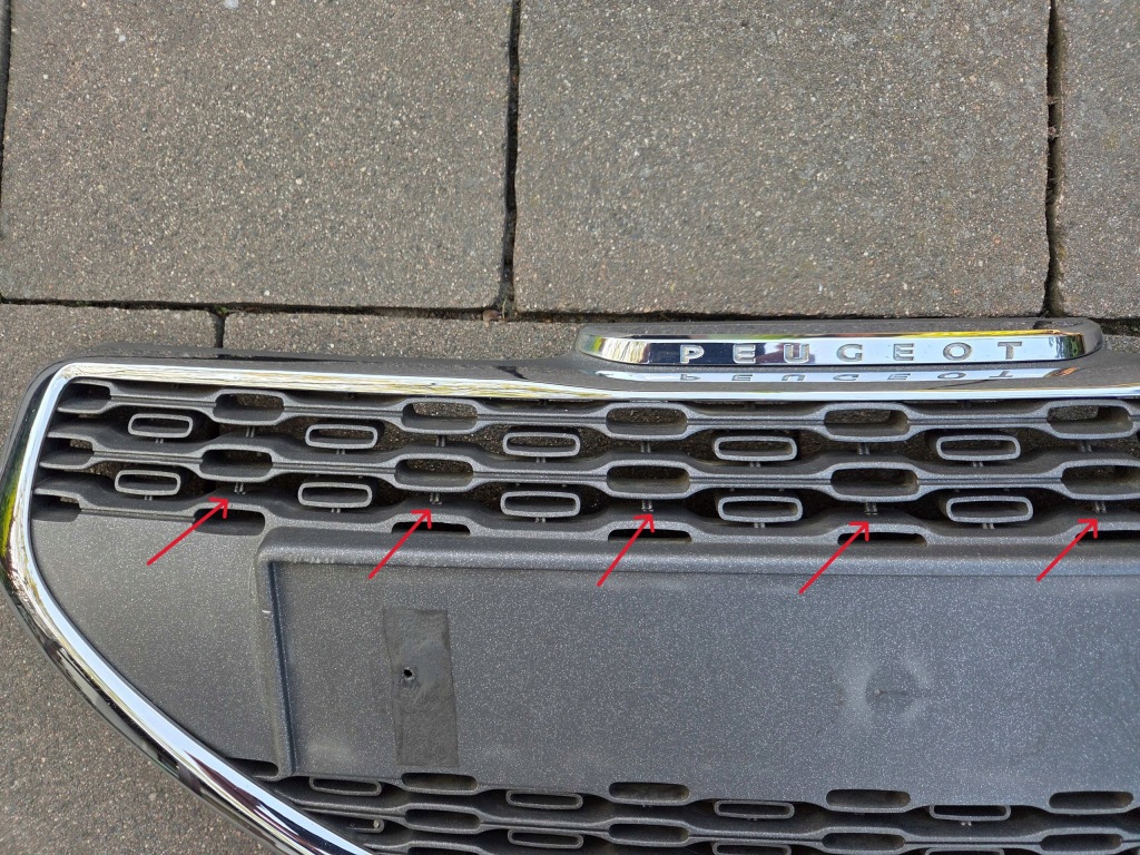 фото №9, Peugeot 208 i przed lift решітка радіатора бампера передній хром 9672794377 12-15