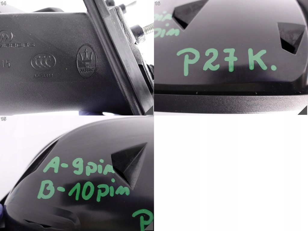 фото №12, Maserati levante m161 зеркало+ камера 10+9=19pin