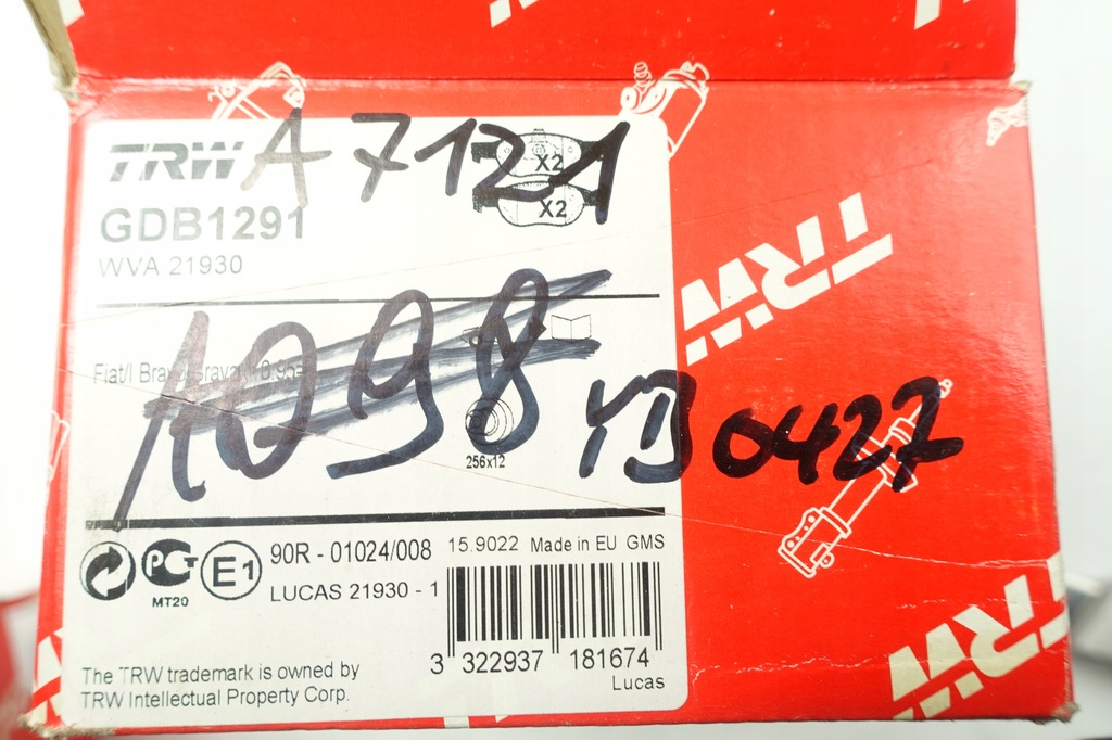 фото №16, Trw gdb1291 набір гальмівних колодок гальмівних, гальма ta