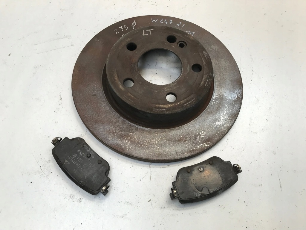 фото №1, Mercedes w247 2020 диск тормозная задняя 276 тормозные колодки