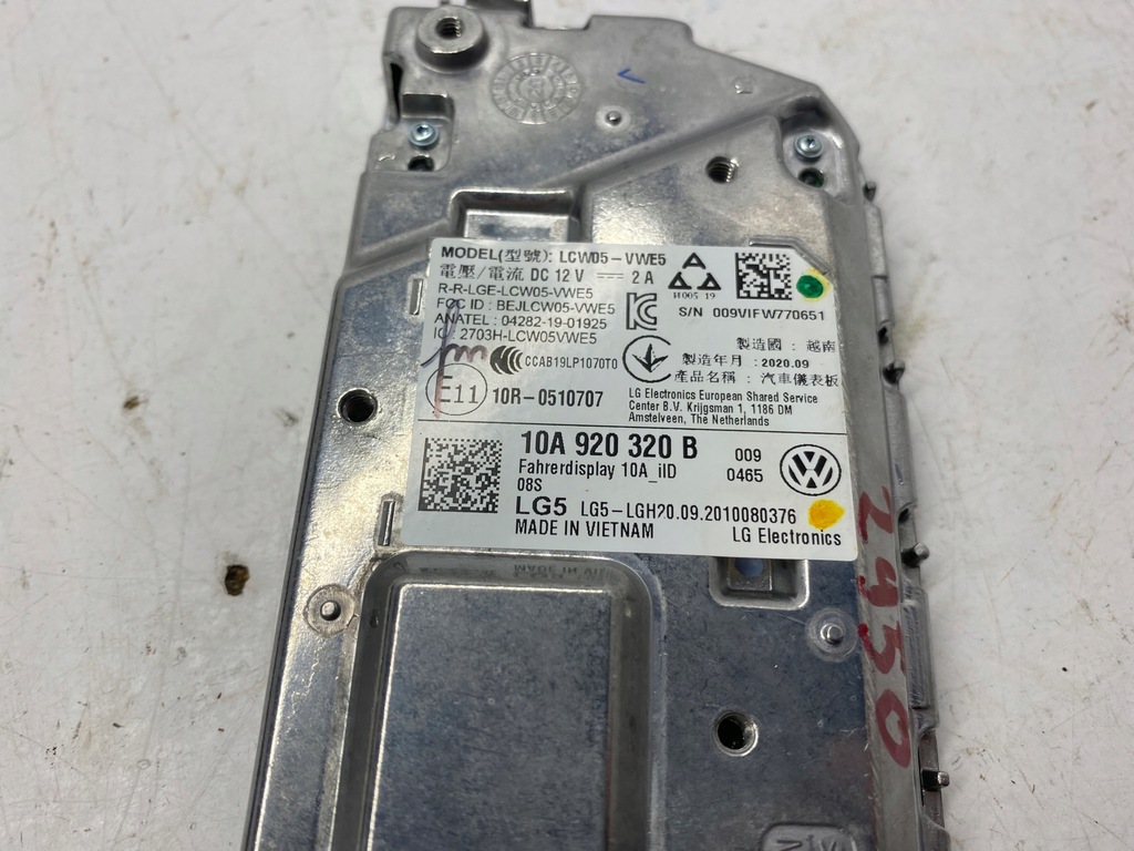 фото №5, Vw id.3 id.4 счетчик приборная панель 10a920320b