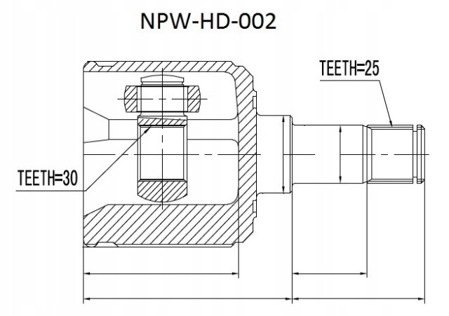 фото №2, Шарнір внутрішній honda civic shuttle ee 87- лівий