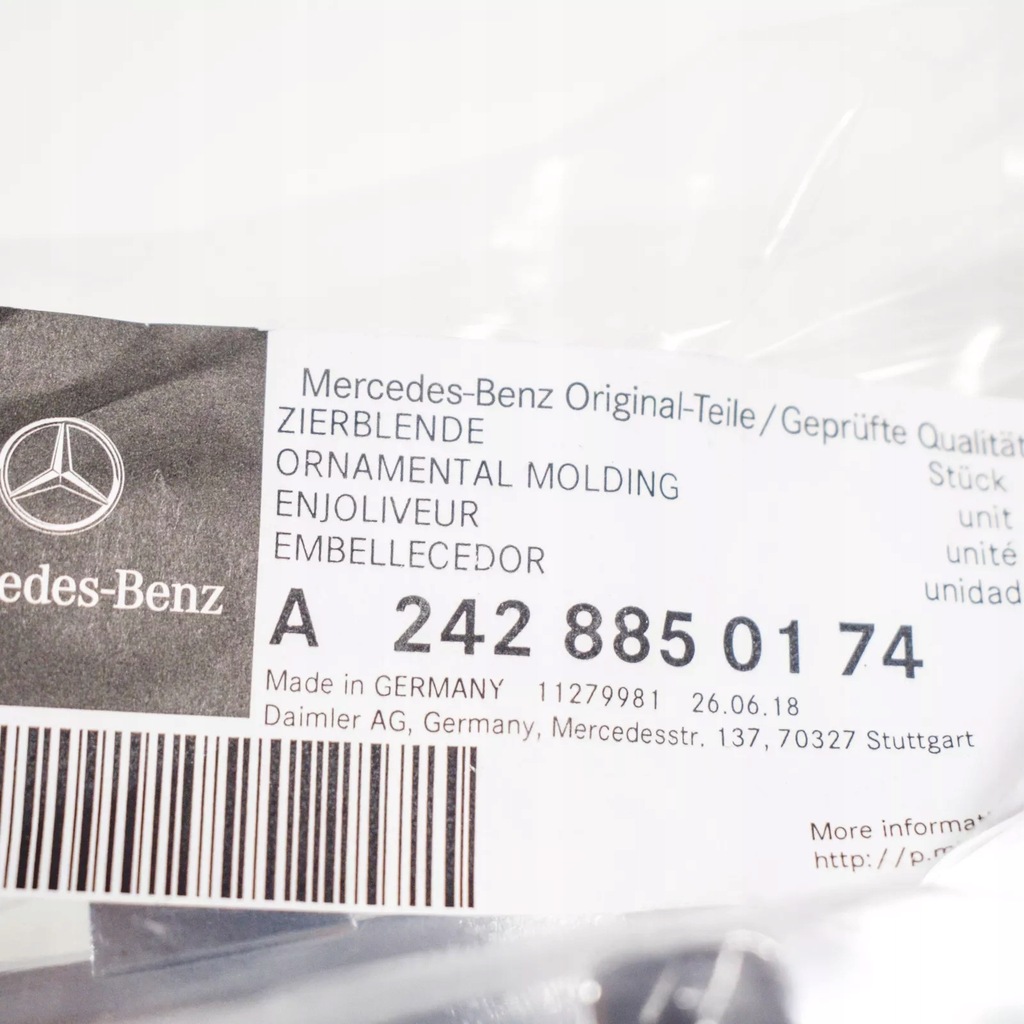 фото №7, Mercedes benz b w246 передній лівий хромований бампер молдинг a2428850174 oem