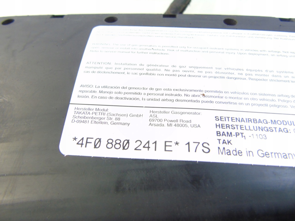 фото №5, Audi a6 c6 подушка сиденье w сиденье левая 4f0880241e