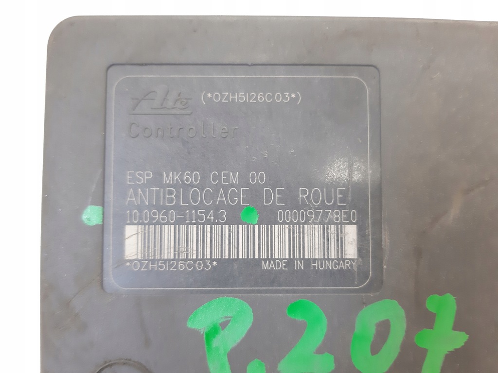 фото №6, Peugeot 207 насос abs 10.0960-1154.3 9654777580