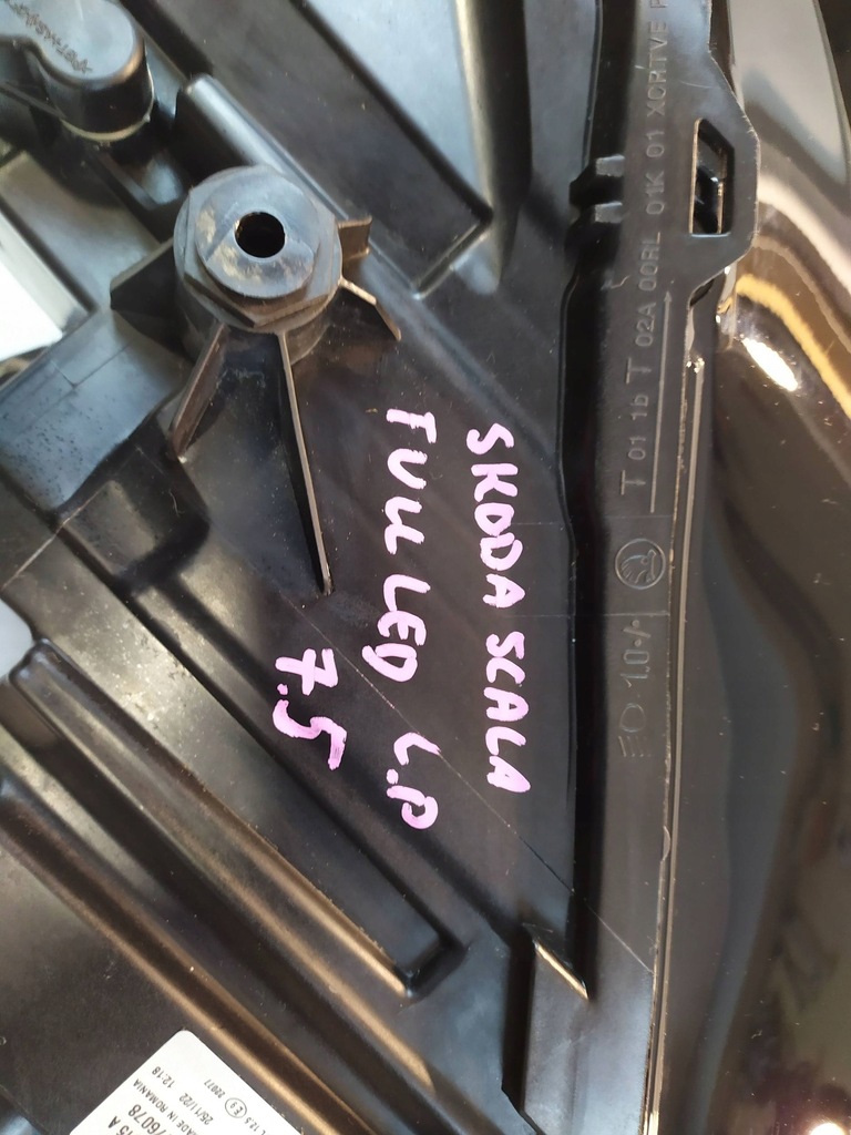 фото №6, Лампа передняя левая skoda scala full led 19 - r . оригинал