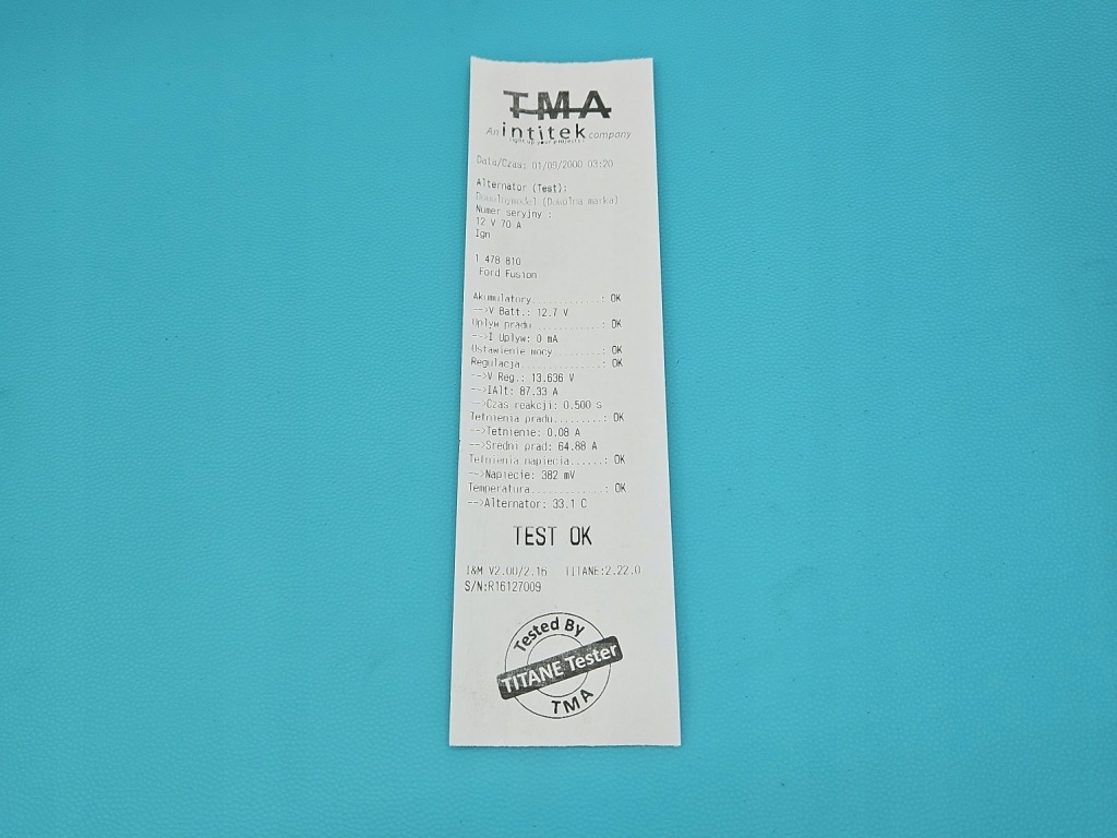 Test генератор ford fusion 2s6t-10300-cb 1.4 16v Зі Шроту