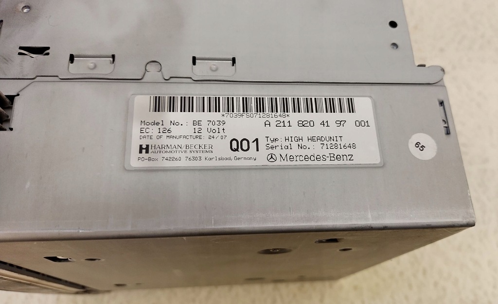 фото №9, Mercedes cls c219 04-10 радио навигация becker be7039 a2118204197