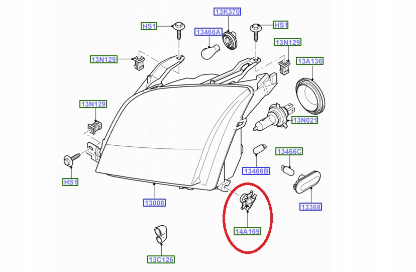 фото №11, Кронштейн фара fiesta 01-08/ fusion 01-12