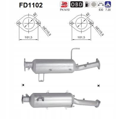 фото №2, Фільтр часток твердих fap dpf fd1102 as mitsubishi