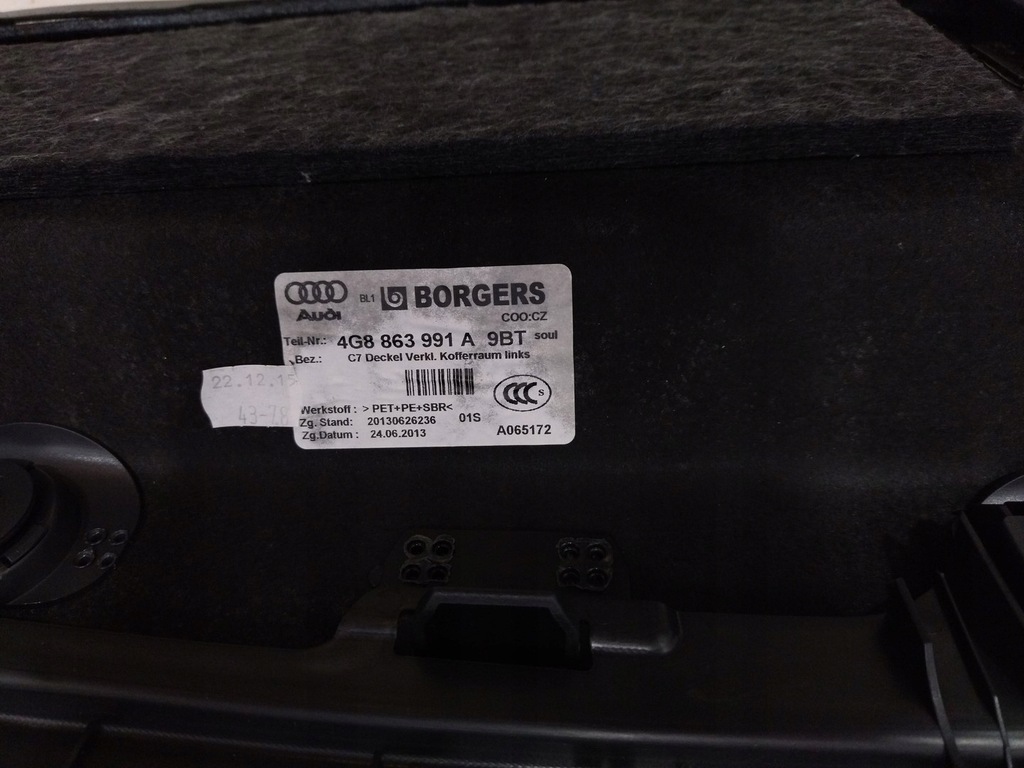 фото №9, 4g8863887c обшивка багажника лівий audi a7 4g