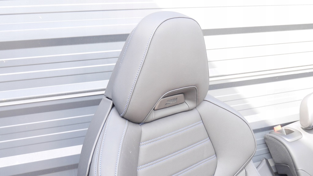 фото №8, Bmw i4 m50 g26 сидіння електричний заднє сидіння обшивки шкіра niebieska nić