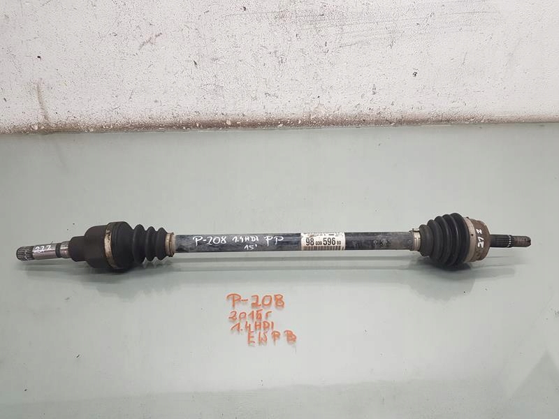 фото №1, Привідний вал права peugeot 208 i 1.4 hdi