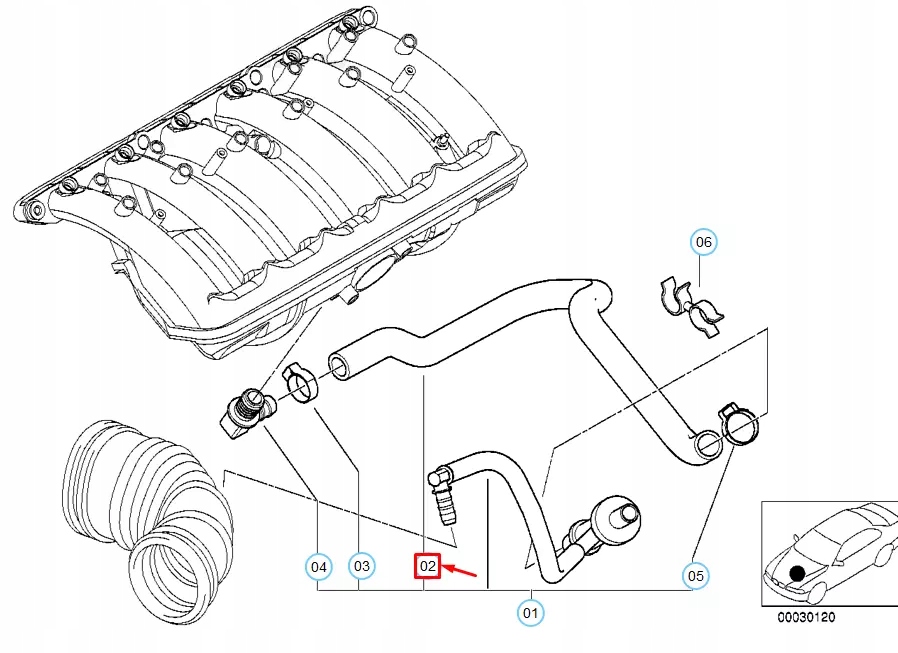 Купить Bmw 7 e38 łokciówka трубка управляющего podciśnieniem 11611439026 1439026
