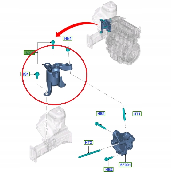 фото №14, Подушка підвіска двигуна fiesta 2013-19 org