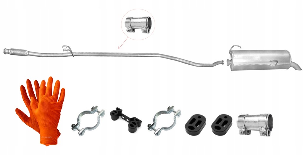 фото №1, Peugeot 206 206+ 1.4 hdi 2004-2009 хэтчбек труба + гаситель конечный