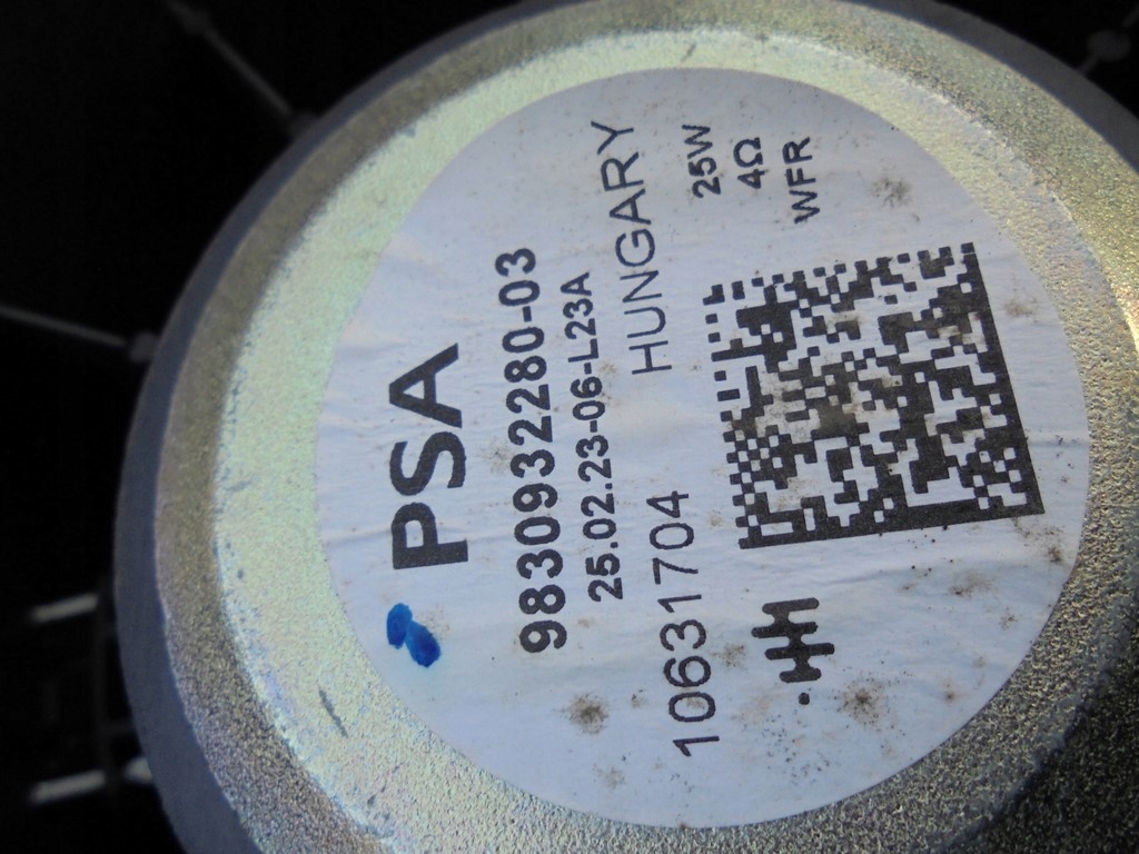 фото №6, Динамик дверь правый перед citroen e-c4 c4 3 iii 22r. 9830932280