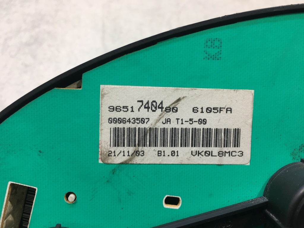 фото №10, Счетчик приборы peugeot 206 2.0 hdi 9651740480