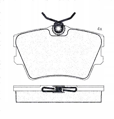 фото №1, Тормозные колодки тормозные задние vw transporter iv задняя