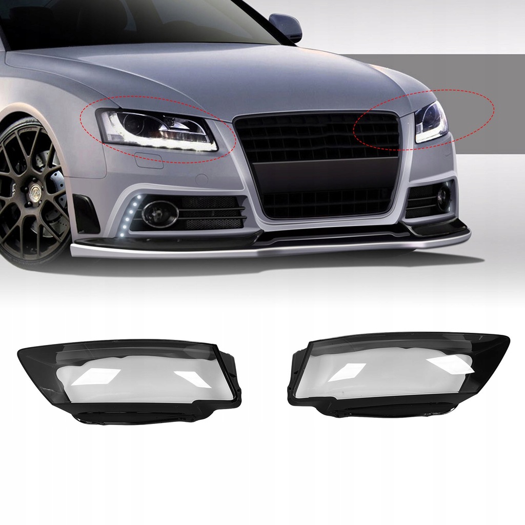 фото №11, 1 пара защита линзы фара 8t0941030 левая правая прозрачный защита