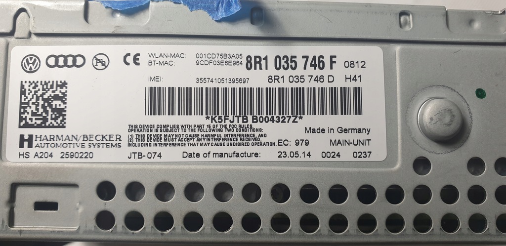 фото №5, Блок блок управления mmi 8r1035746f audi q5