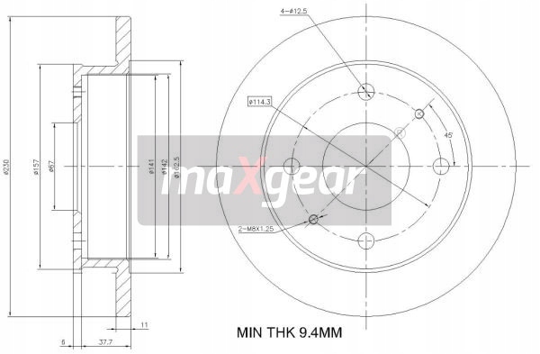 фото №6, Диск ham. hyundai p. atos maxgear 19-0932
