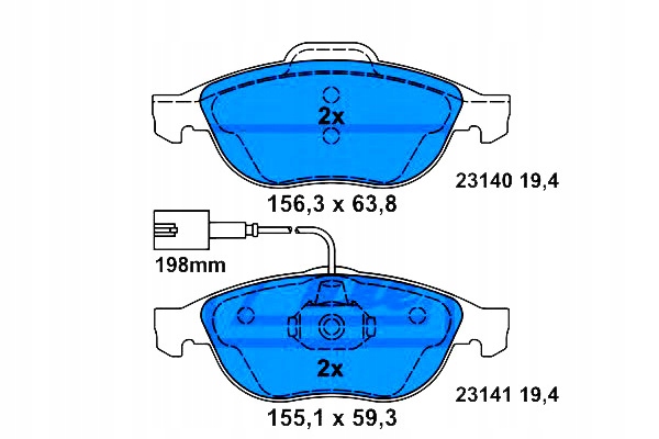фото №1, Ate гальмівні колодки гальмівні alfa romeo 156 lancia lybra 1
